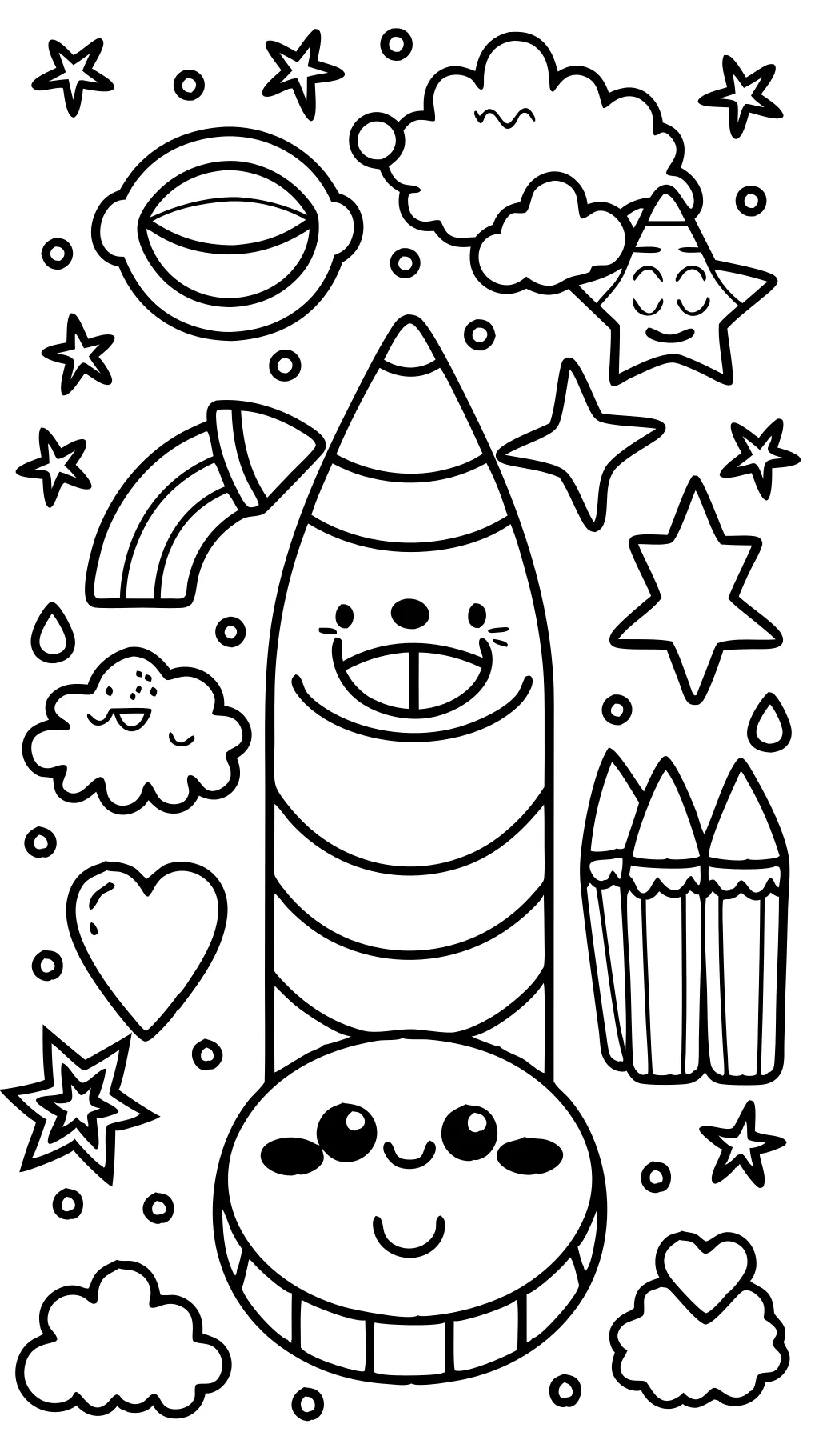 crayons coloring pages